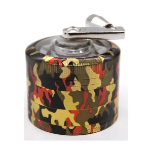 2" Tobacco Herb Spice Grinder W/ Handle Crank Smoke Metal Chromium Crusher CAMO